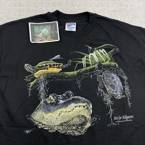 VTG 1992 Alligator Art Gatorland Orlando Florida XL Animal Nature Tshirt DSNWT